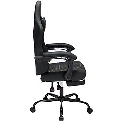 Avis Vidaxl Chaise de bureau ergonomique symino FZ Racing Seat Design 200 kg capacité portante chaise de travail pivotante avec repose - pieds noir