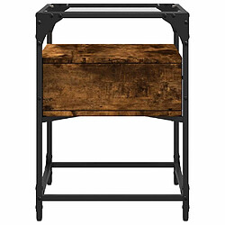 Acheter vidaXL Table de chevet chêne fumé 40x40x55 cm bois d'ingénierie