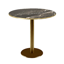 Restootab Table Ø70cm Rome bistrot marbre veiné 