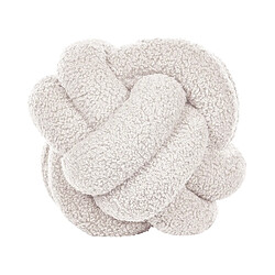 Beliani Coussin MALNI Bouclé 19 x 19 cm Unicolore Blanc cassé