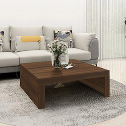 Maison Chic Table basse,Table Console Table d'appoint, Table pour salon Chêne marron 100x100x35 cm Bois d'ingénierie -MN65250