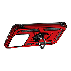 Avizar Coque pour Xiaomi 13 Pro Antichoc Hybride Bague Support Magnétique Rouge