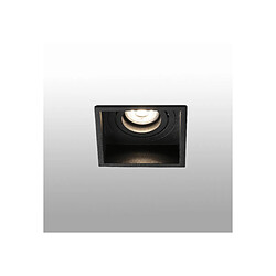 Faro Barcelona Downlight encastré carré inclinable noir, GU10