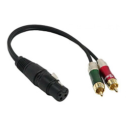 3 Broches Xlr Femelle à 2 Rca Prise Convertisseur Audio Cordon Diviseur Fil 30cm 12 " pas cher