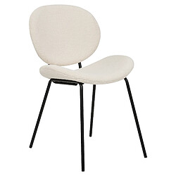 Acheter Beliani Chaise de salle à manger LUANA Set de 2 Bouclé Blanc