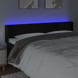 Avis vidaXL Tête de lit à LED Noir 203x16x78/88 cm Velours