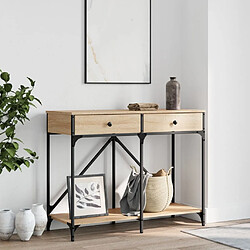 Maison Chic Table console | Meuble d'entrée | Table d'appoint chêne sonoma 100x39x78,5 cm bois d'ingénierie -GKD69474