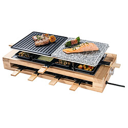 Appareil à raclette 8personnes 1500w + perre à griller - ARG300BW - BESTRON