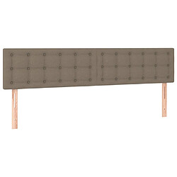 Avis vidaXL Tête de lit à LED Taupe 180x5x78/88 cm Tissu