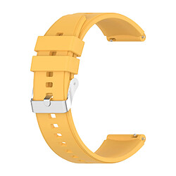 Avizar Bracelet pour Huawei Watch GT Runner Silicone Renforcé Boucle Argentée Jaune