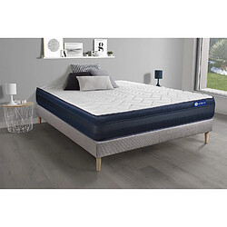 ACTISOM Ensemble matelas ACTIMEMO TECH 140x200 Mémoire de forme Maxi épaisseur 5zones de confort + sommier KIT gris