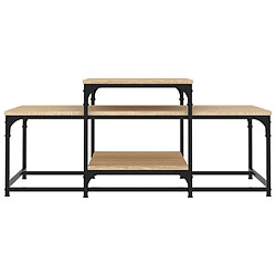 Avis vidaXL Table basse chêne sonoma 102x60x45 cm bois d'ingénierie