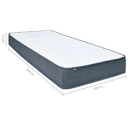 vidaXL Matelas de sommier tapissier 200x100x20 cm pas cher