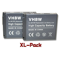 Vhbw Set de 2 batteries 700mAh (3.6V) pour caméscope Sony DSC-F88, DSC-G1, DSC-P100, LJ, DSC-P100, R, DSC-P100, S, DSC-P120, DSC-P150 remplace Sony NP-FR1