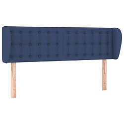 Maison Chic Tête de lit scandinave avec oreilles,meuble de chambre Bleu 147x23x78/88 cm Tissu -MN97314