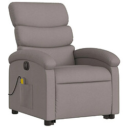 Avis Maison Chic Fauteuil Relax pour salon, Fauteuil inclinable de massage électrique Taupe Tissu -GKD60152