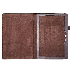 Wewoo Housse Étui marron pour Lenovo Tab2 A10-70 Litchi Texture Horizontal Flip solide couleur en cuir avec deux pliage titulaire pas cher