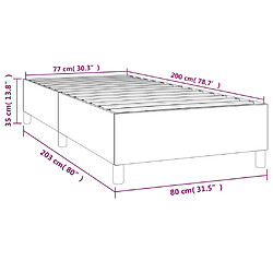 vidaXL Cadre de lit sans matelas crème 80x200 cm similicuir pas cher