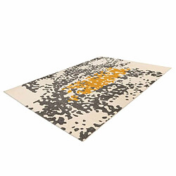 Paris Prix Tapis Tissé Imprimé Naila Crème & Jaune 120 x 170 cm