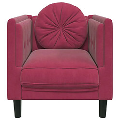 Avis vidaXL Fauteuil avec coussin rouge bordeaux velours