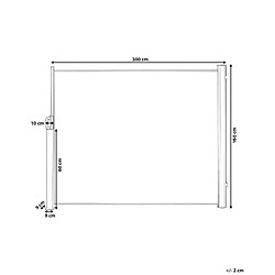 Avis Beliani Auvent de jardin latéral rétractable beige 160 x 300 cm DORIO