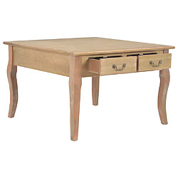 vidaXL Table basse Marron 80 x 80 x 50 cm Bois