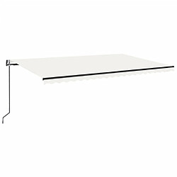 Maison Chic Auvent automatique | Store banne extérieur | Marquise avec capteur de vent et LED 500x300 cm Crème -MN96490