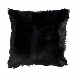 Paris Prix Coussin Déco Peau de Chèvre 40x40cm Noir