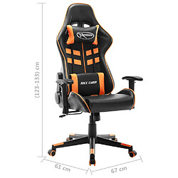 vidaXL Chaise de jeu Noir et orange Cuir artificiel pas cher