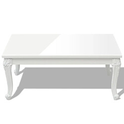 Avis ComfortXL Table Basse 100 X 60 X 42 Cm Laquée Blanc