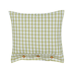 Beliani Coussin TALYA 45 x 45 cm À carreaux Vert olive