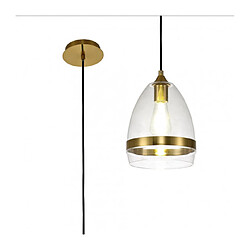 Luminaire Center Suspension design 1 ampoule Laiton antique