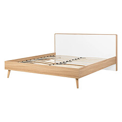 Beliani Lit 140 x 200 cm blanc en bois SERRIS pas cher