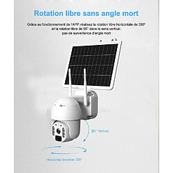 Optex Camera 4G extérieur motorisée FULL HD solaire, vision 92° IR + nano SIM 300Mo + support angle droit - Micro & Haut Parleur Intégré