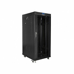 armadio rack lanbergs 19" 27u 600x600 porta in vetro lcd flat