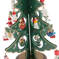 2 pièces 4 couches 3d arbre de noël pendentifs suspendus destop décoration vert pas cher