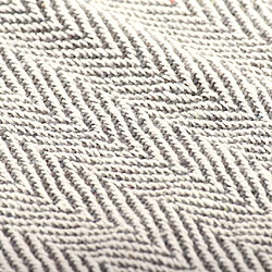 vidaXL Couverture coton à chevrons 220x250 cm Gris pas cher