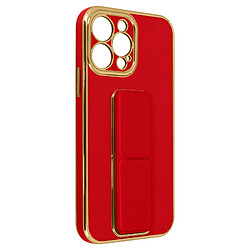 Avizar Coque iPhone 13 Pro Max Béquille pliable Système magnétique rouge