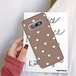 Wewoo Coque Pour Galaxy S10 Multi Love Heart Pattern Housse de protection en TPU givré kaki