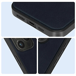 Avizar Coque pour iPhone 15 Pro Effet Cuir Vintage Hybride Bleu Nuit pas cher