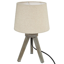 Atmosphera, Createur D'Interieur Lampe en Bois et Mini Trepieds Beige - ATMOSPHERA