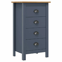 Maison Chic Commode Buffet - Meuble de rangement Hill Gris 46x35x80 cm Bois de pin solide -GKD12562