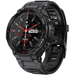 Chrono Montre connectée Homme, Smartwatch Etanche IP68 Montre Connectée Trackers d'activité Bluetooth avec GPS Podomètre Cardiofrequencemètre Moniteur de Sommeil 400mAh(noir)