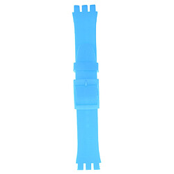 Bracelets de montre en caoutchouc de silicone de 19 mm imperméables bleu clair pas cher