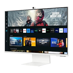 Ecran PC - SAMSUNG - Smart Monitor M8 - CM800 - 32 UHD 4K 3840x2160 - 60Hz - VA - 4ms - Blanc - HDMI + USB-C + Télécommande