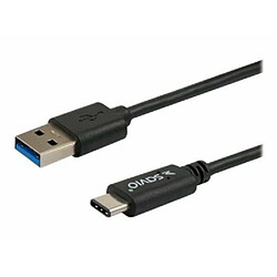 Savio CL-101 câble USB 1 m USB 3.2 Gen 1 (3.1 Gen 1) USB A USB C Noir