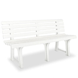 vidaXL Banc de jardin 145,5 cm Plastique Blanc