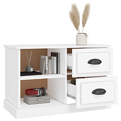 Maison Chic Meuble TV scandinave - Banc TV pour salon blanc 73x35,5x47,5 cm bois d'ingénierie -MN43395 pas cher