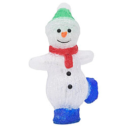 Avis vidaXL Silhouette de bonhomme de neige de Noël LED Acrylique 30 cm