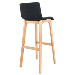 Acheter Decoshop26 Lot de 2 tabourets de bar design avec structure de 4 pieds en bois et assise en tissu noir 10_0004214